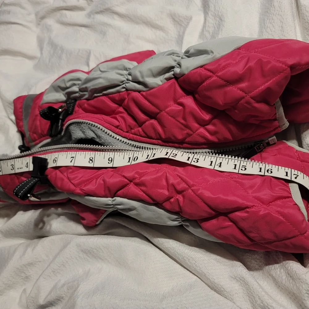 Nwot. Never Used.   Dog Parka Fuzzy Cozy Dog Jacket Pink Medium - Picture 6 of 15